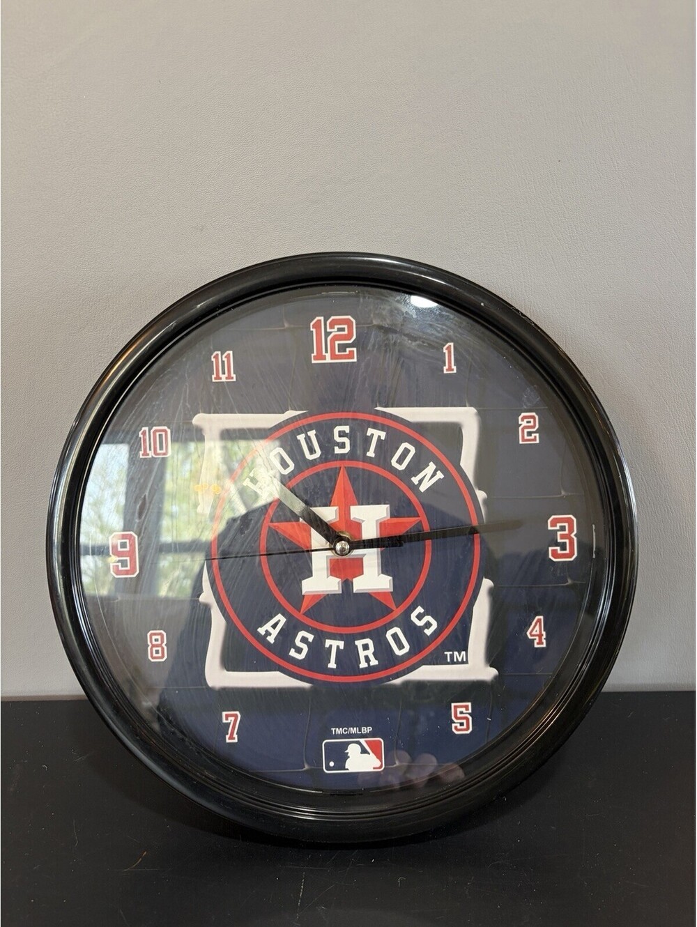 Houston Astros MLB Clock w/ Built In Stand 11.5”